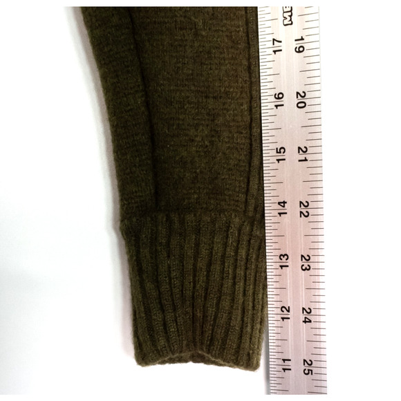 Massif Green Sweater Cardigan Full Zip Up Wool Men's Size S/34 - Picture 12 of 13